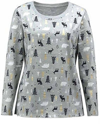Family Pjs - Women's Matching Woodland Print Pajama Top