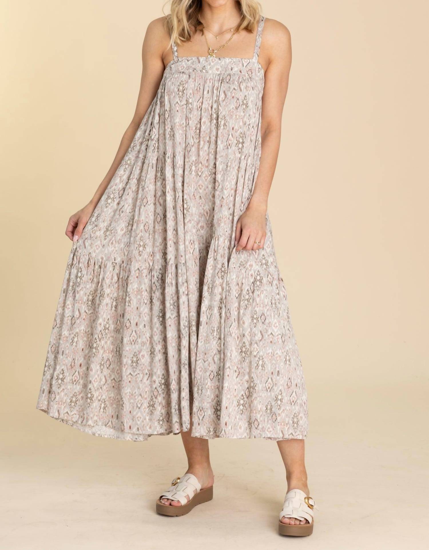 Hem & Thread - Aztec Maxi Tiered Sun Dress