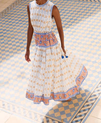 Oliphant - Sleeveless Piped Maxi Dress