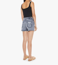 Mother Skipper Short N Long Fray Denim Shorts in let s ride - women's shorts - view 5