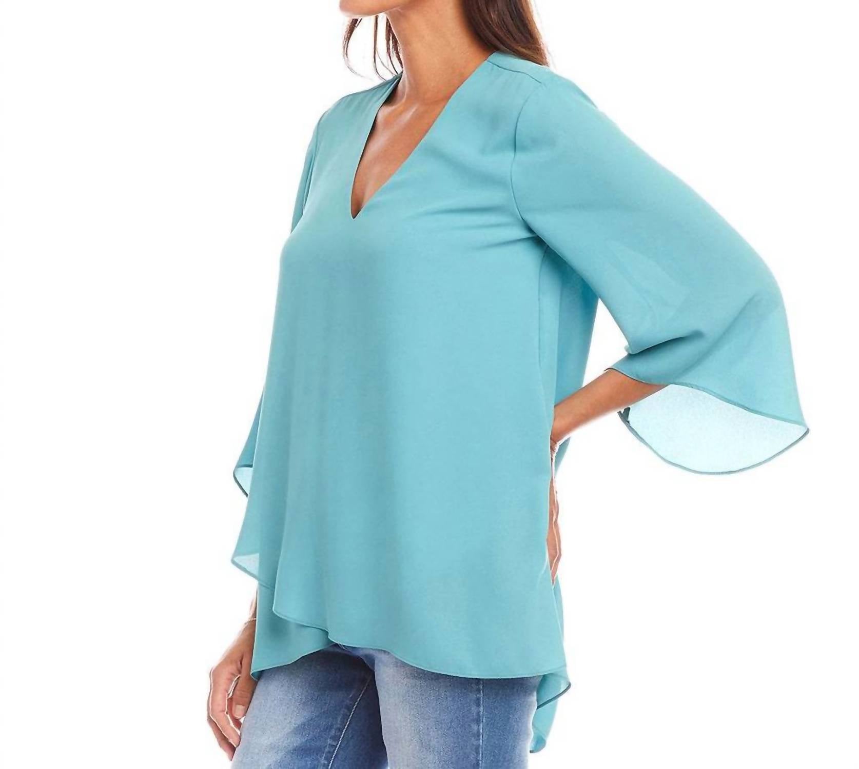 Karen Kane - Bracelet Sleeve Asymmetric Top