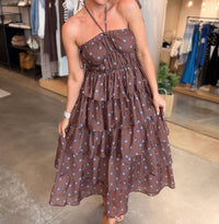 Emory Park Bella Polka Dot Maxi Dress in brown - women's dress - view 7