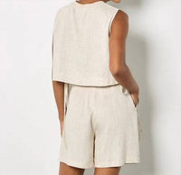 Apricot - Crewneck Shell Top