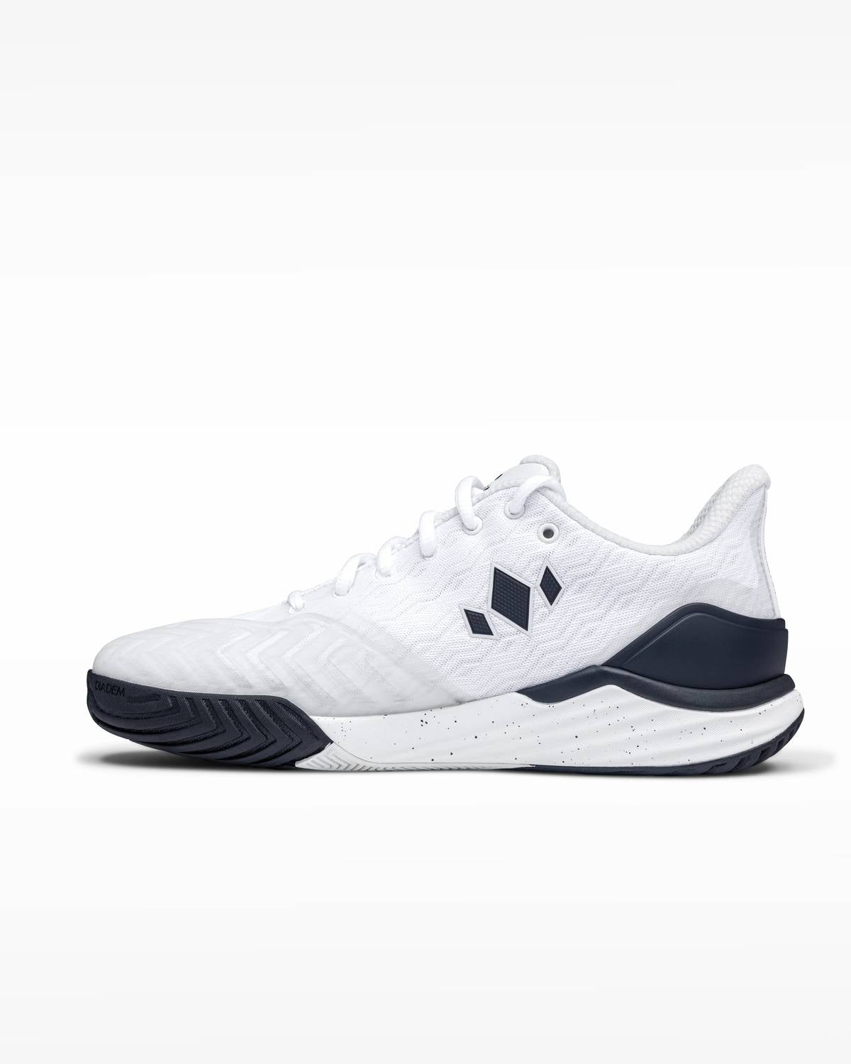 Diadem Sports Men's Court Burst Pickleball Shoes in white black - men's shoe - detail view