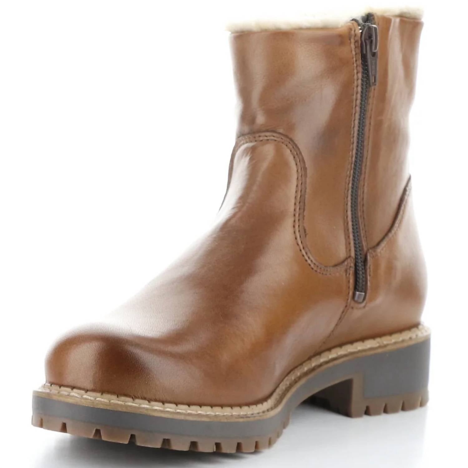 Bos. & Co. Women's Calib Faux Fur Boots in rich tan - women's shoe