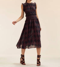Cynthia Rowley - Smocked Ramie Dress