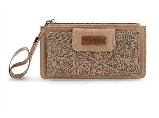 Wrangler - Women's Floral Tooled Wristlet