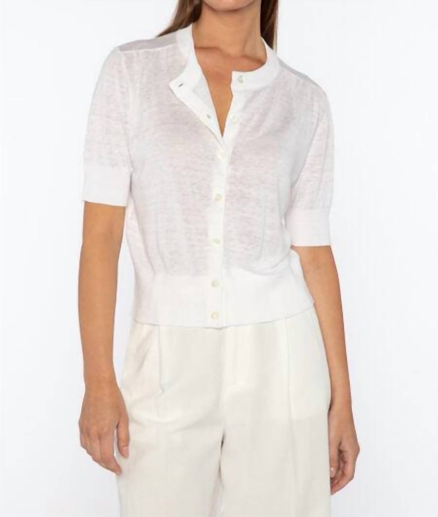 Kinross - Women's Gathered Shoulder Cardigan