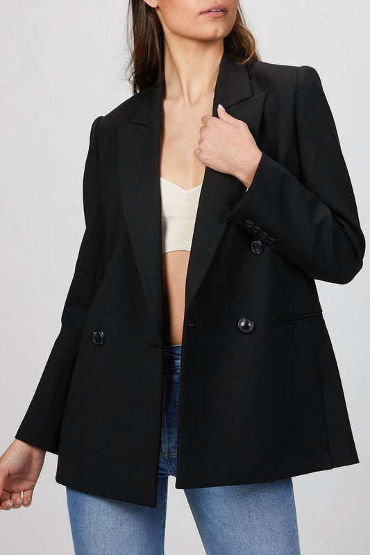 DOUBLE BREASTED CAVALRY TWILL BLAZER