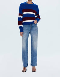 Pistola - Women's Azure Claret Stripe Sweater