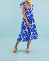Pretty Follies - Open Back Printed Maxi Dress