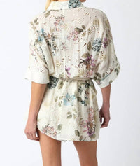 Olivaceous - Women's Floral Romper
