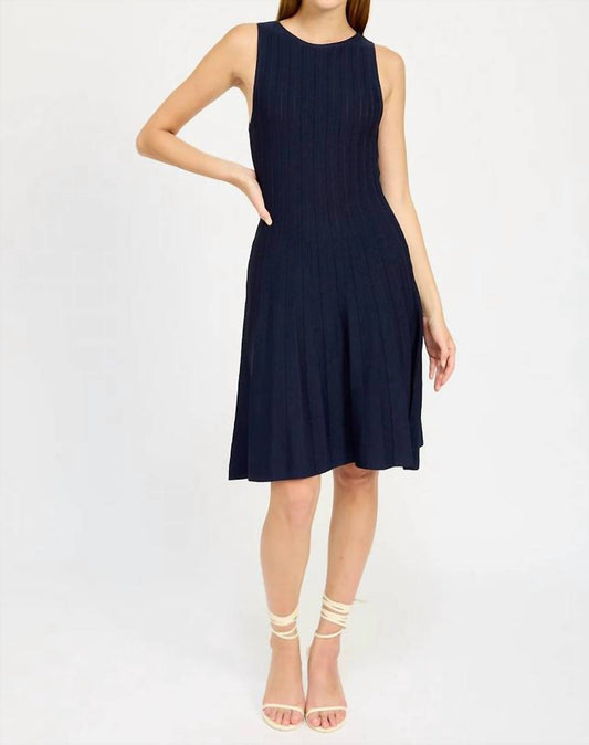 En Saison - Pleated Knit Mini Dress