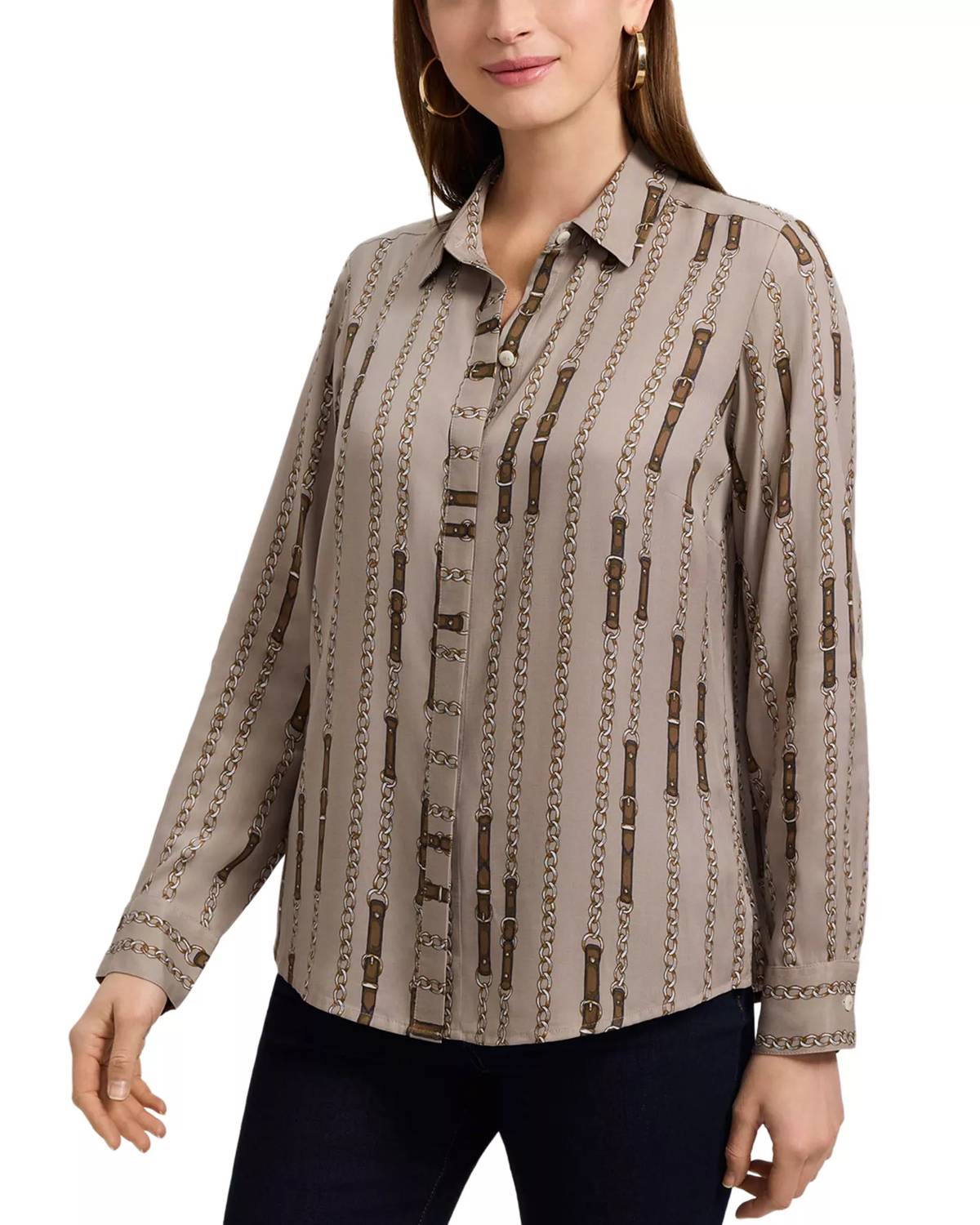 Foxcroft - Luna Chain Print Shirt