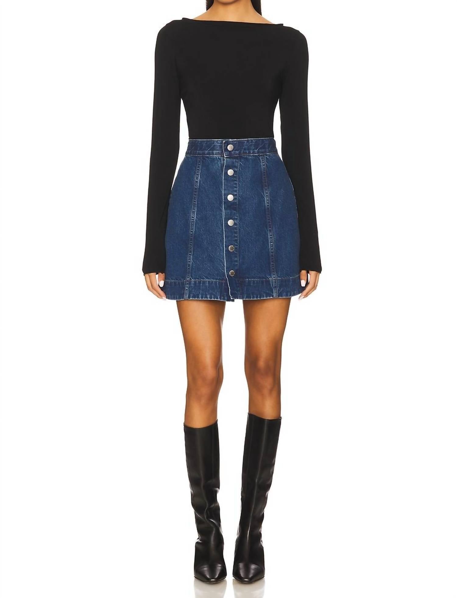 AG Jeans Evie Skirt in blue - women's skirt