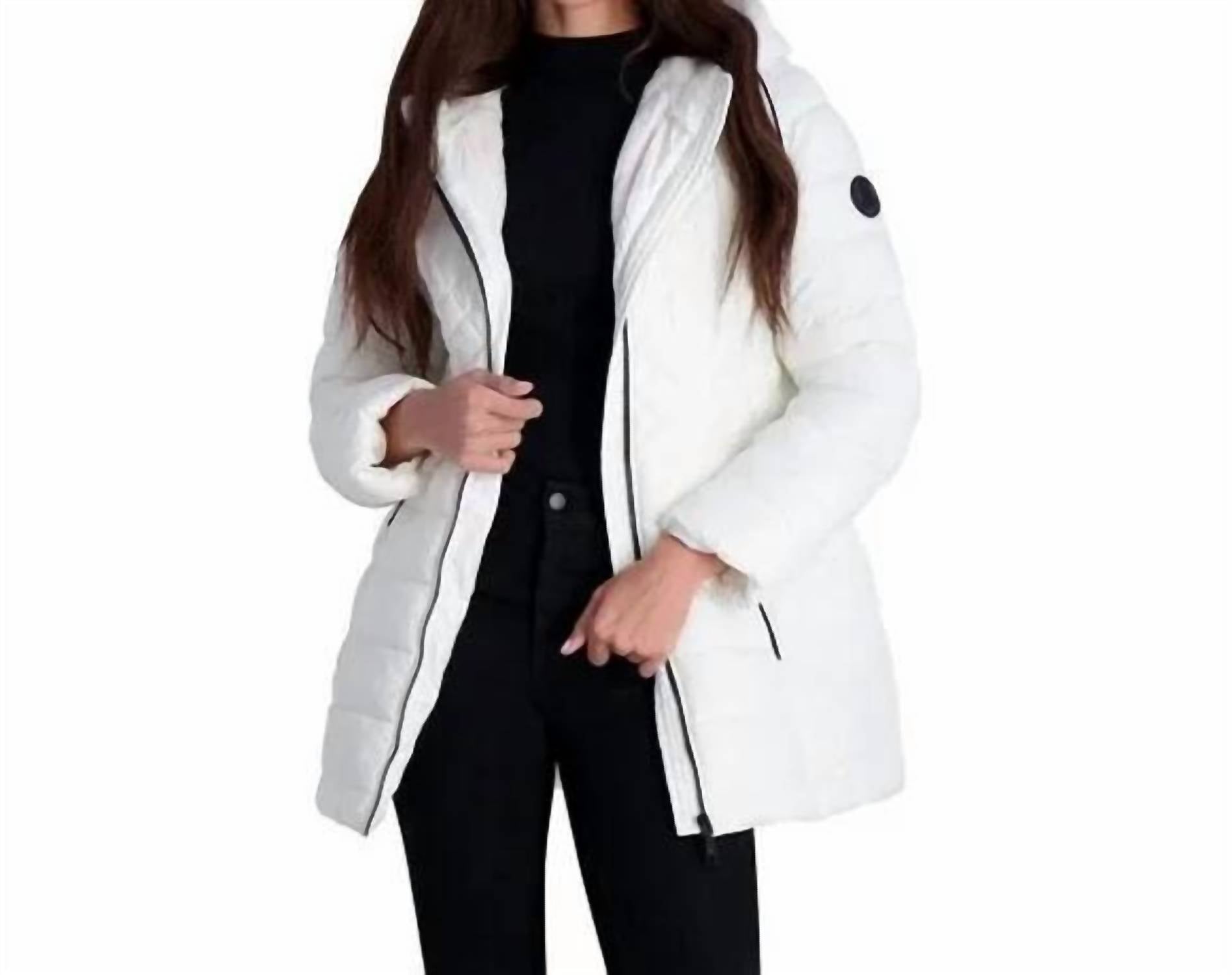 STEVE MADDEN Glacier Shield Winter Puffer Coat in white - women's jacket - alternate view