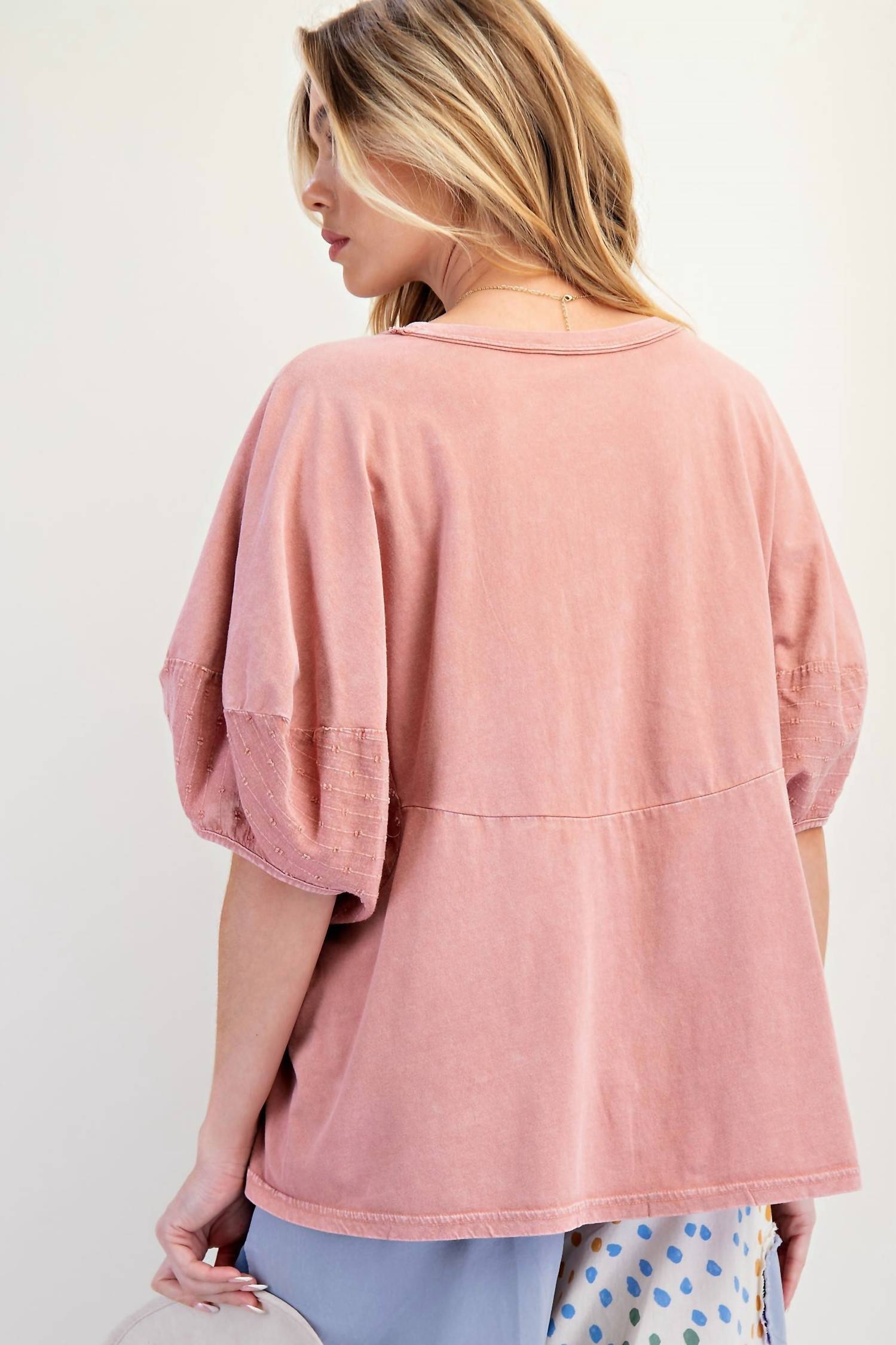 Easel - Cotton Lace Knit Top