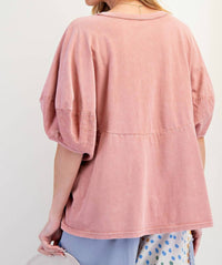 Easel - Cotton Lace Knit Top