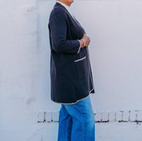 Multiples - 3/4 Sleeve Drop Shoulder Long Knit Cardigan