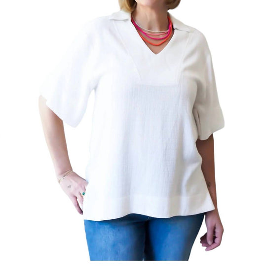 P.Cill - Linen Collared Top