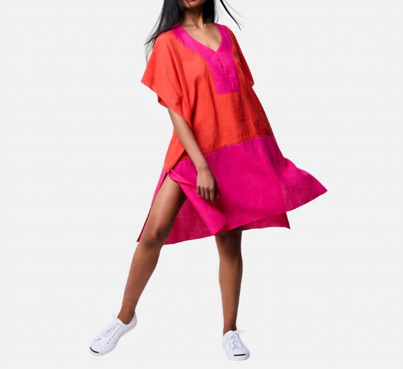 Echo - Colorblock Siesta Caftan Midi Dress