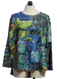 Inoah - Women's Hi Lo Dolman Long Sleeve Crew Top