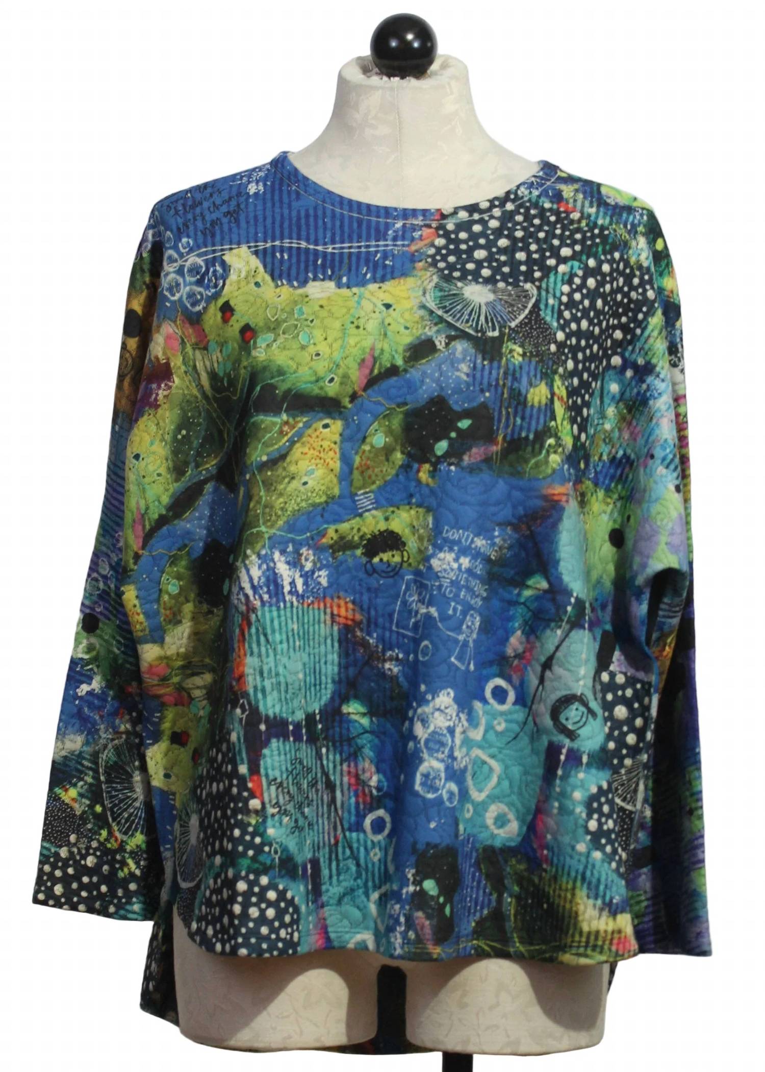 Inoah - Women's Hi Lo Dolman Long Sleeve Crew Top