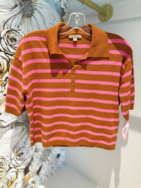 Lilla P - Drop Shoulder Polo Neck Sweater