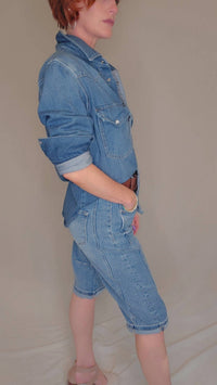 Risen - Mid Rise Fit Barrel Long Cuffed Shorts