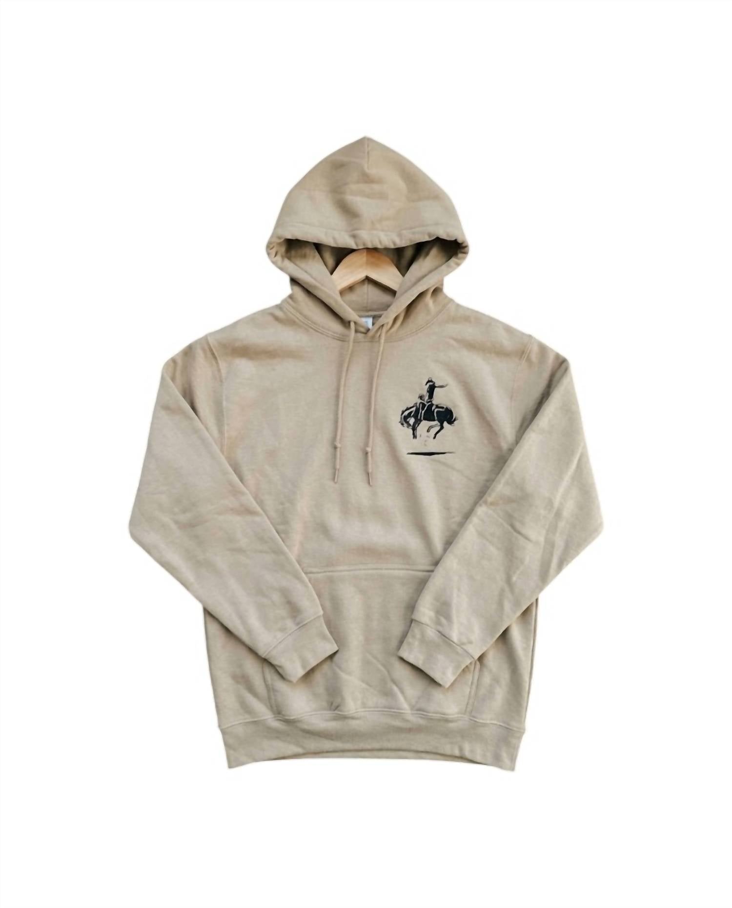 Buckin Barn Unisex - Bronc Hoodie in tan - women's top