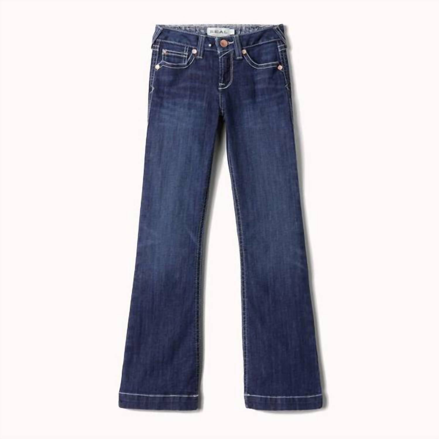 Ariat - Girl's Trouser Mid Rise Stretch Ella Wide Leg Jean