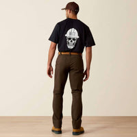 ARIAT Rebar M4 Low Rise Durastretch Made Tough Straight Leg Pants in wren - men's jeans - detail view