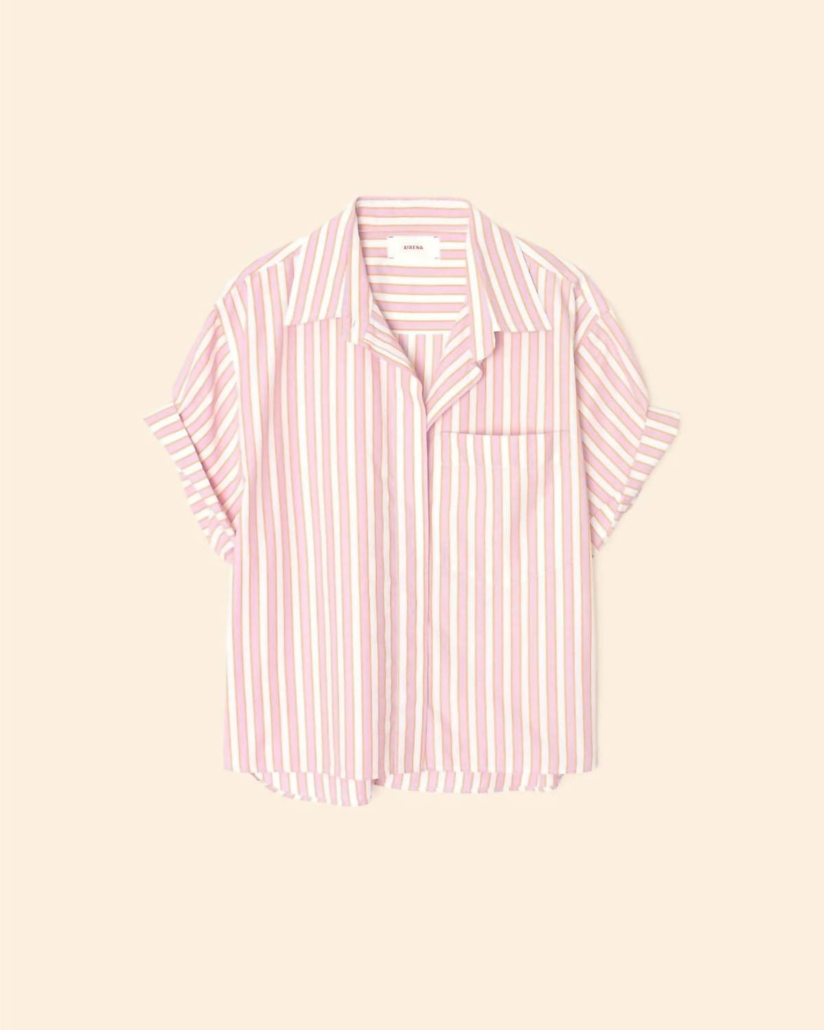 XIRENA Drake Shirt in pink sorbet - women's shirt - alternate view