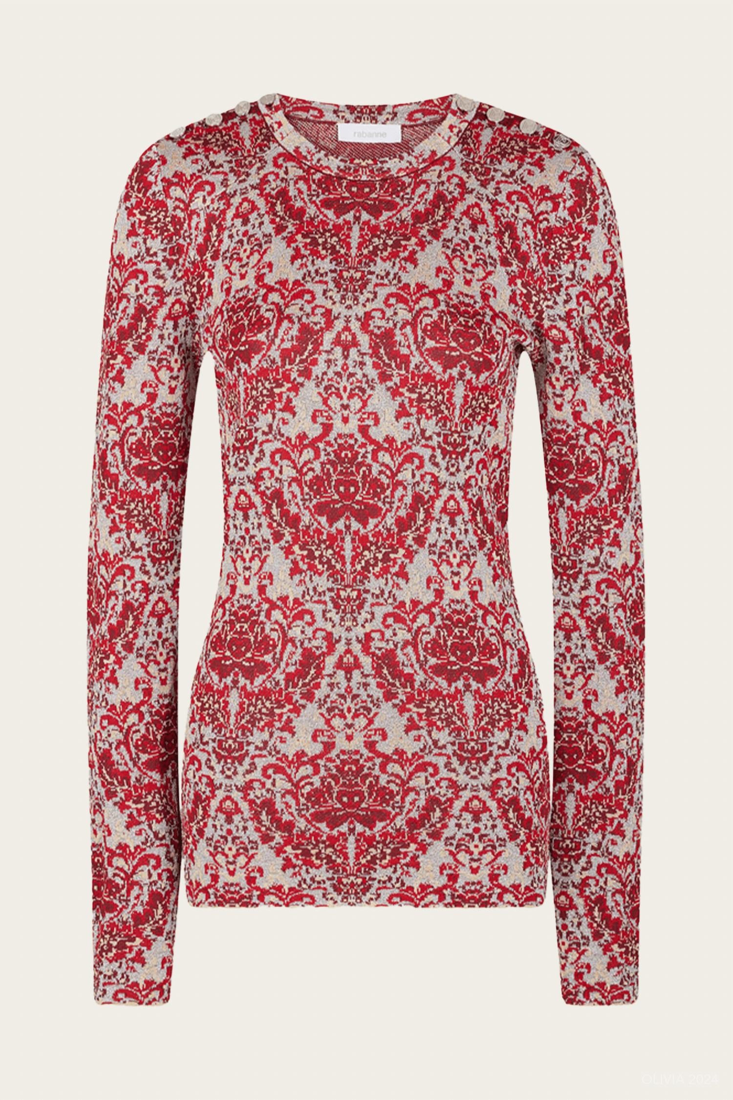 Rabanne - Long-sleeve Metallic Top