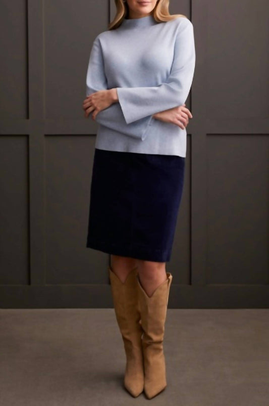 Tribal - Long Sleeve Funnel Neck Sweater - Plus