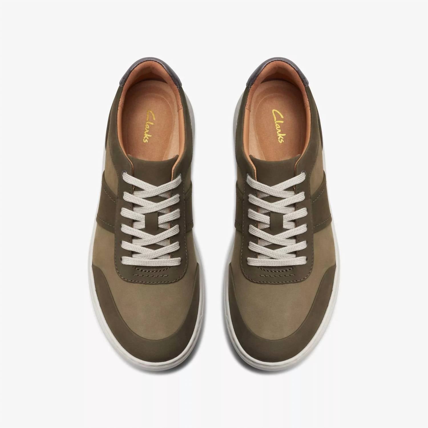 Clarks Women's Nalle Fern Sneakers in olive combination - women's sneaker - alternate view