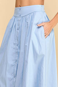 TCEC Maxi Baby Skirt in blue - women's skirt - alternate view