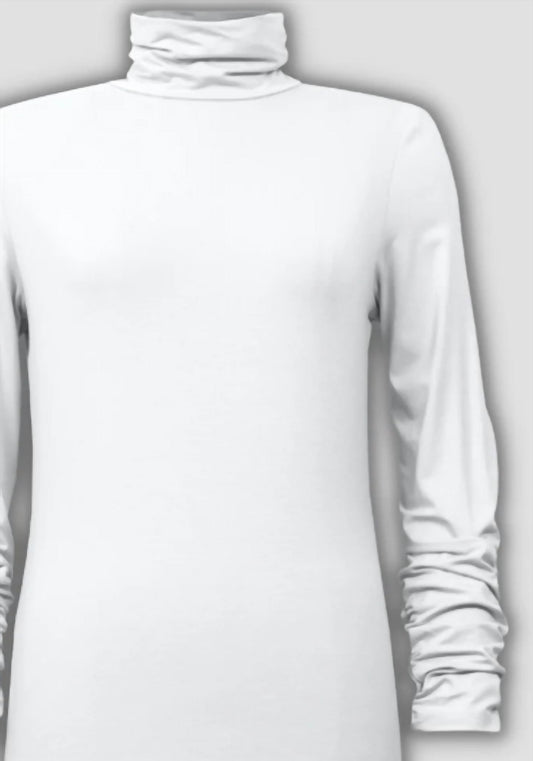 Joseph Ribkoff - Women's Turtleneck Top With Rouching At Sleeve