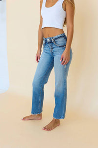 Kancan - Women's Silver Slay Wide Leg Denim