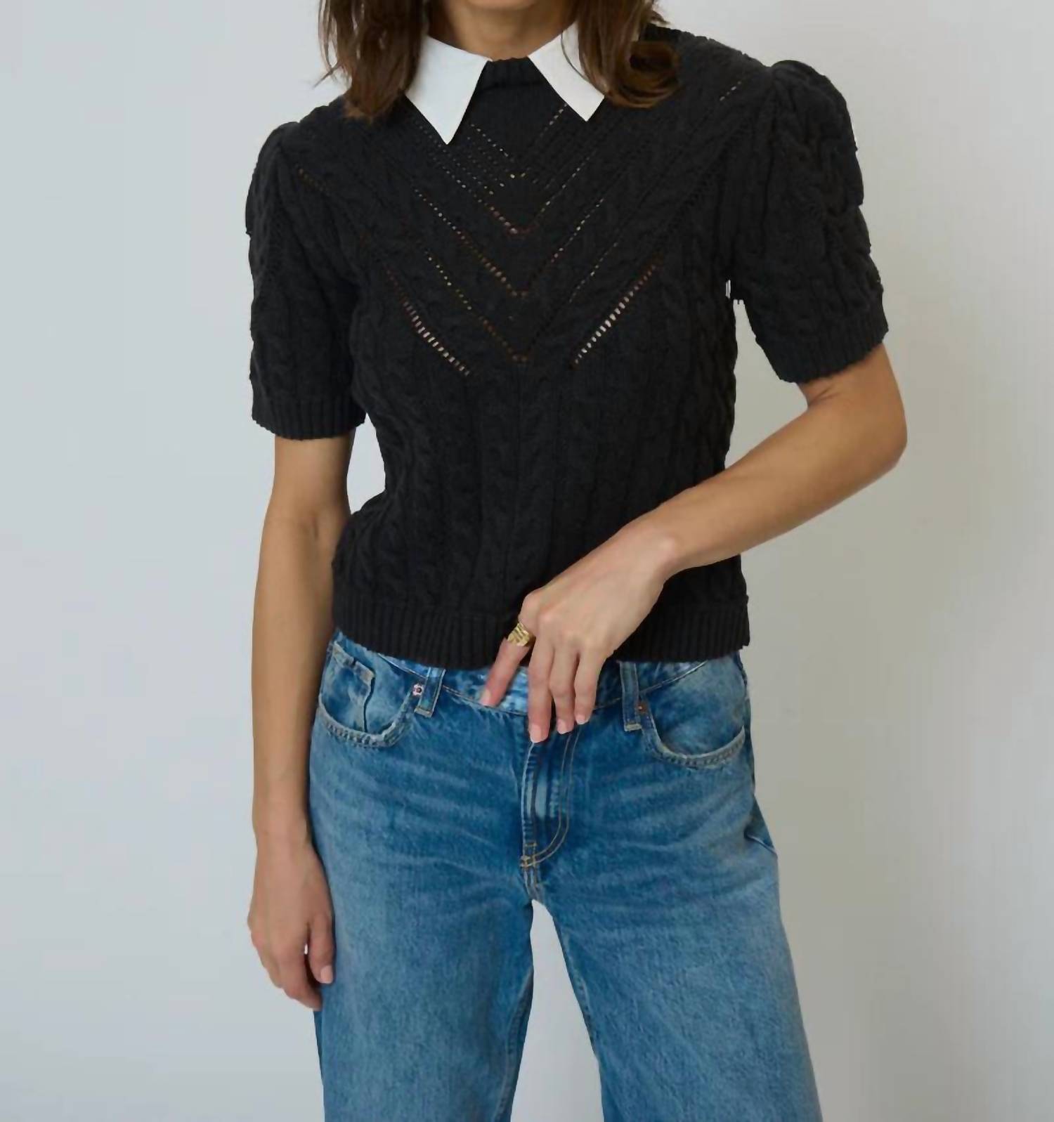 Central Park West - Brooke Short Sleeve Twofer Top