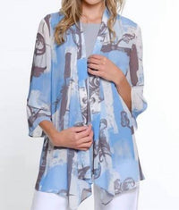 Multiples - Multiples Sheer Knit Jacket And Matching Tank Top