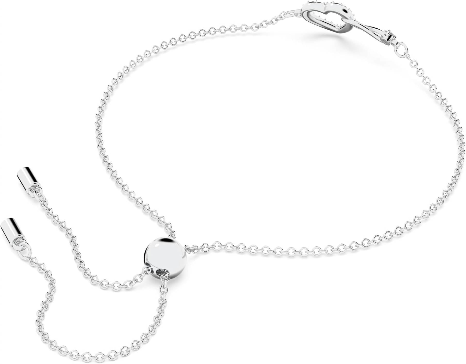 Swarovski - Women's Infinity Zirconia Hyperbola Heart Pendant Bracelet