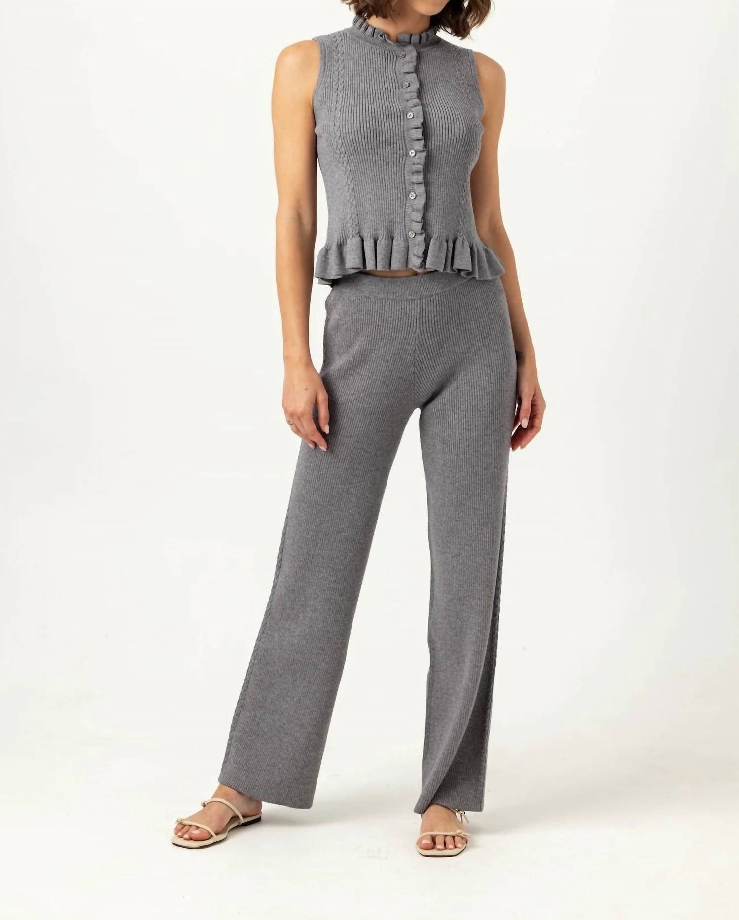 sundays Ozzie Tank Top in fog - women's tank top - detail view