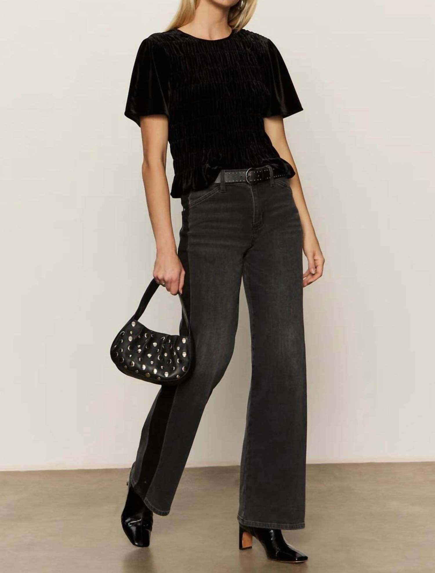 Sanctuary We Belong Together Velvet Top in black 1 - women's t-shirt - view 5