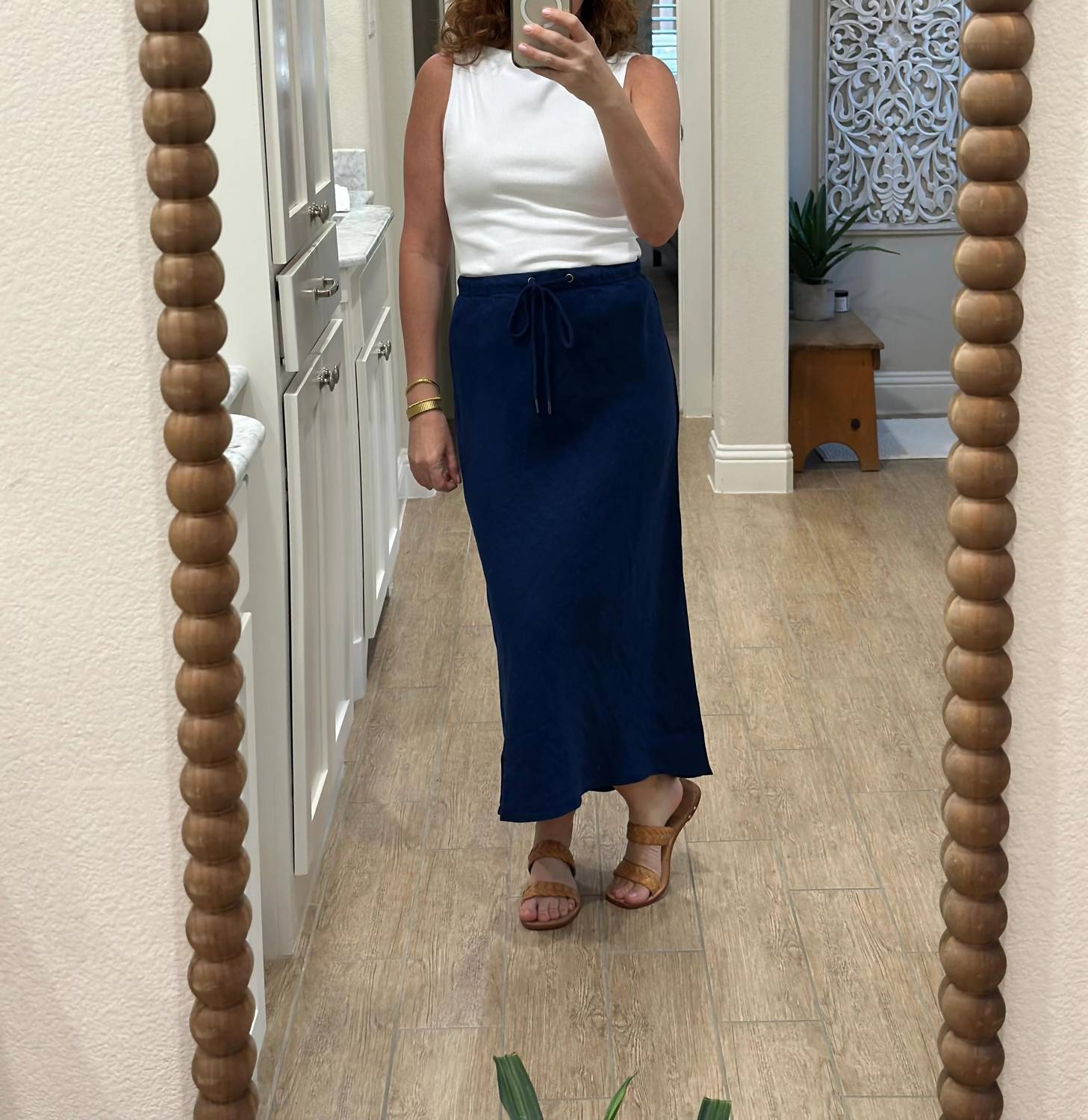 Voyageur By Mersea - Aix Linen Midi Skirt