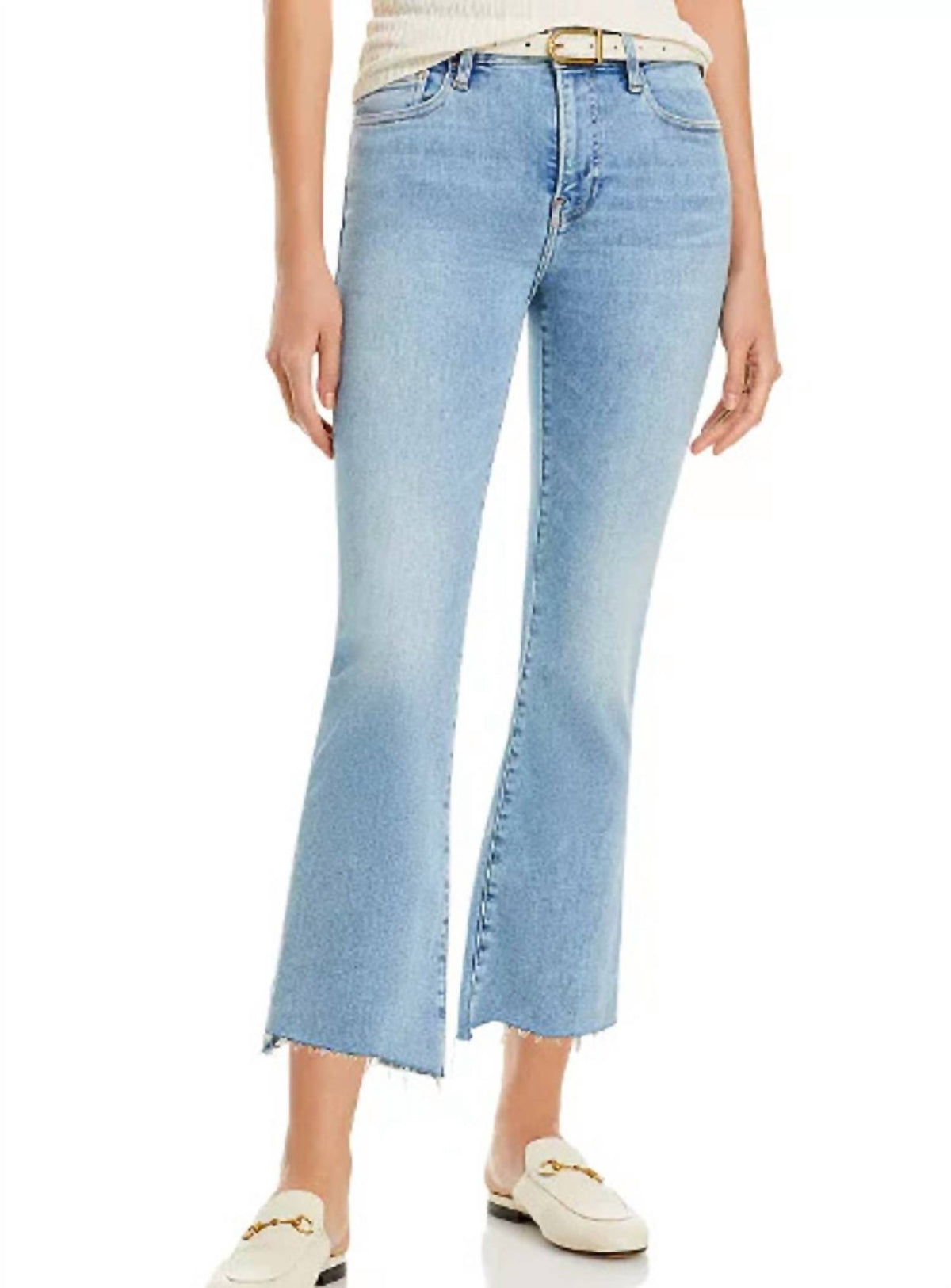 Frame - Le Crop Mini Boot Step Fray Jeans