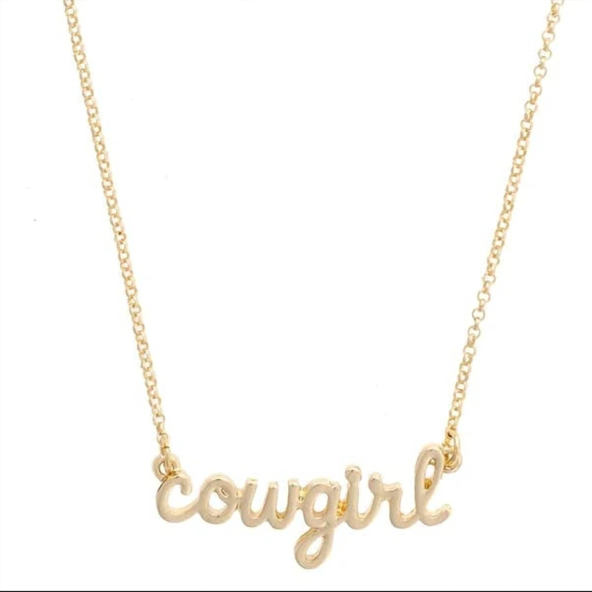 Canvas Style - Women's Cowgirl Cursive Necklace