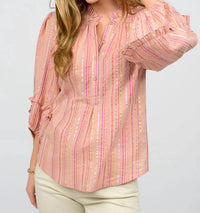 Ivy Jane - Metallic Stripe Blouse