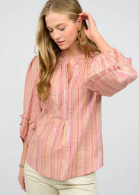 Ivy Jane - Metallic Stripe Blouse