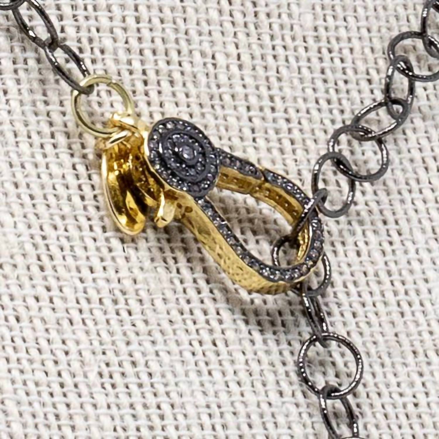Mary Kathryn Designs - Women's Jordie Two-toned Clasp Lariat Necklace